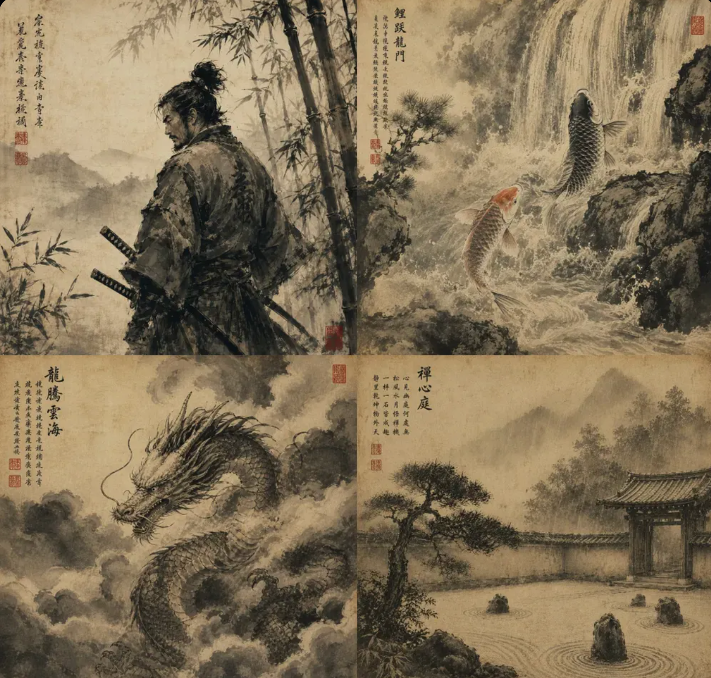 Timeless Ink Scroll Art Collections