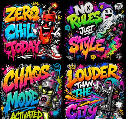 Urban Graffiti Word Art Explosions