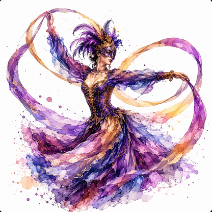 Elegant Motion Watercolor Characters