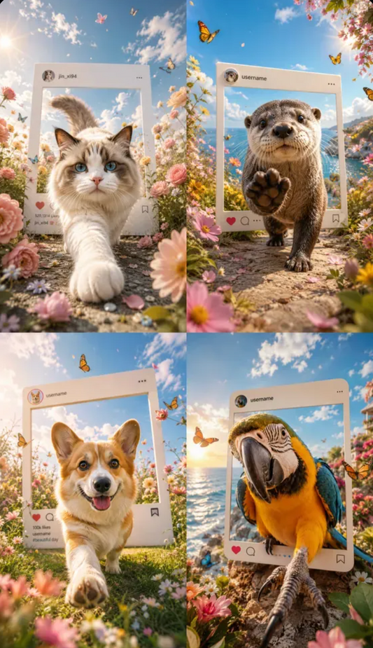 3D Popout Pet Instagram Posters