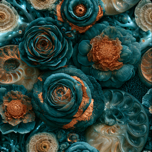 Bioluminescent Fossil Garden Patterns