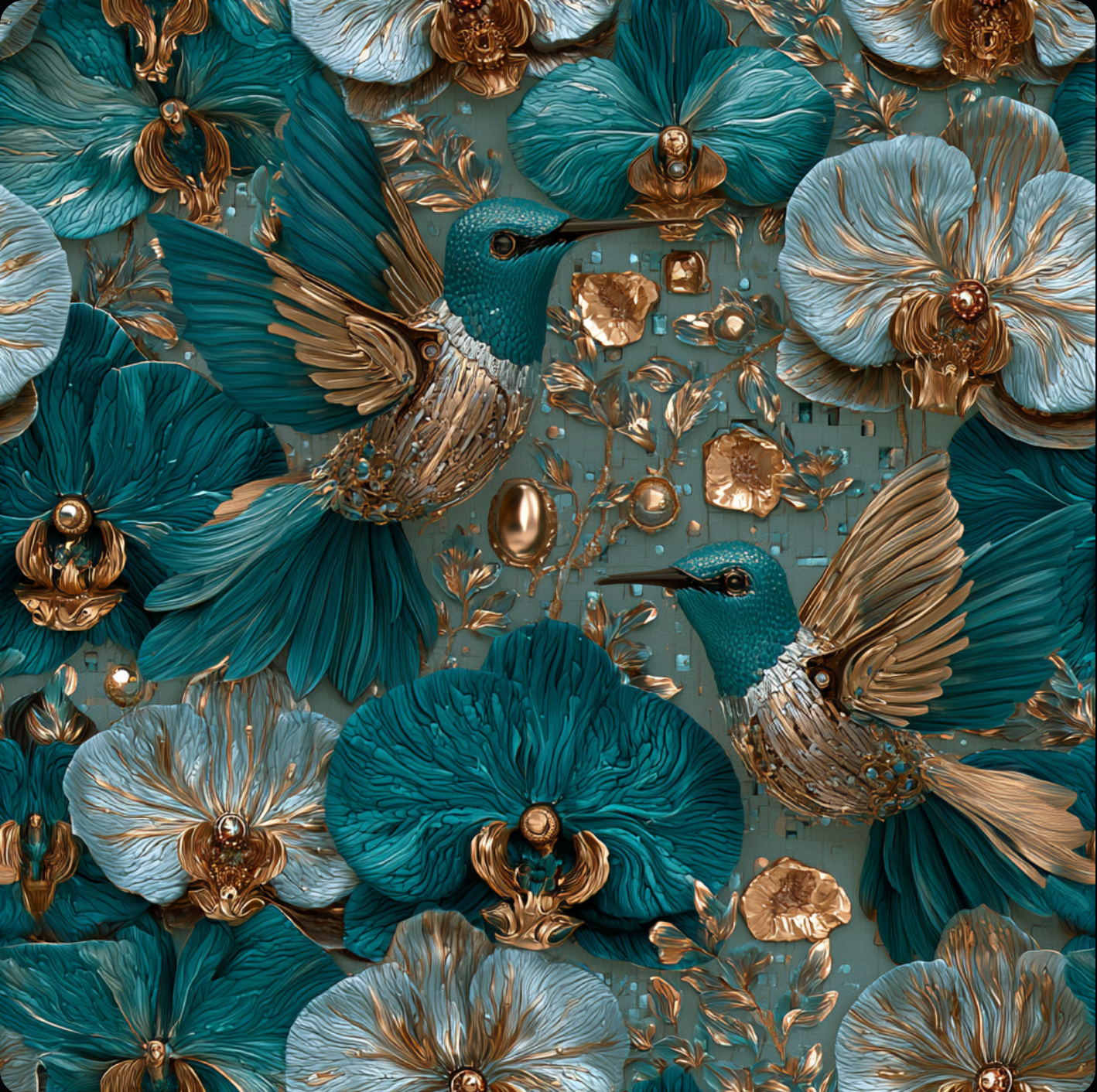 Bioluminescent Fossil Garden Patterns
