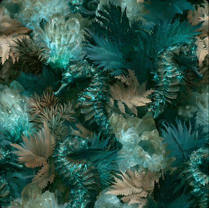 Bioluminescent Fossil Garden Patterns