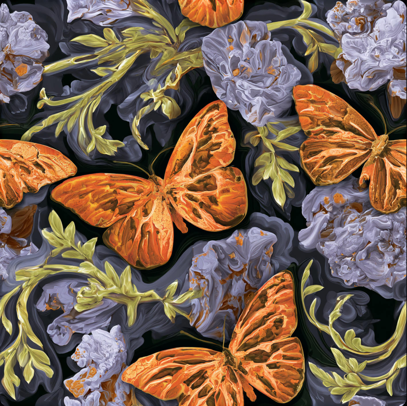 Bioluminescent Fossil Garden Patterns