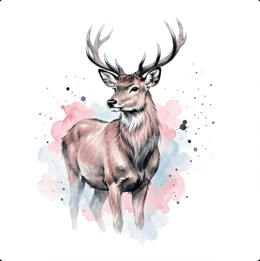 Ink Watercolor Wildlife Art Prints