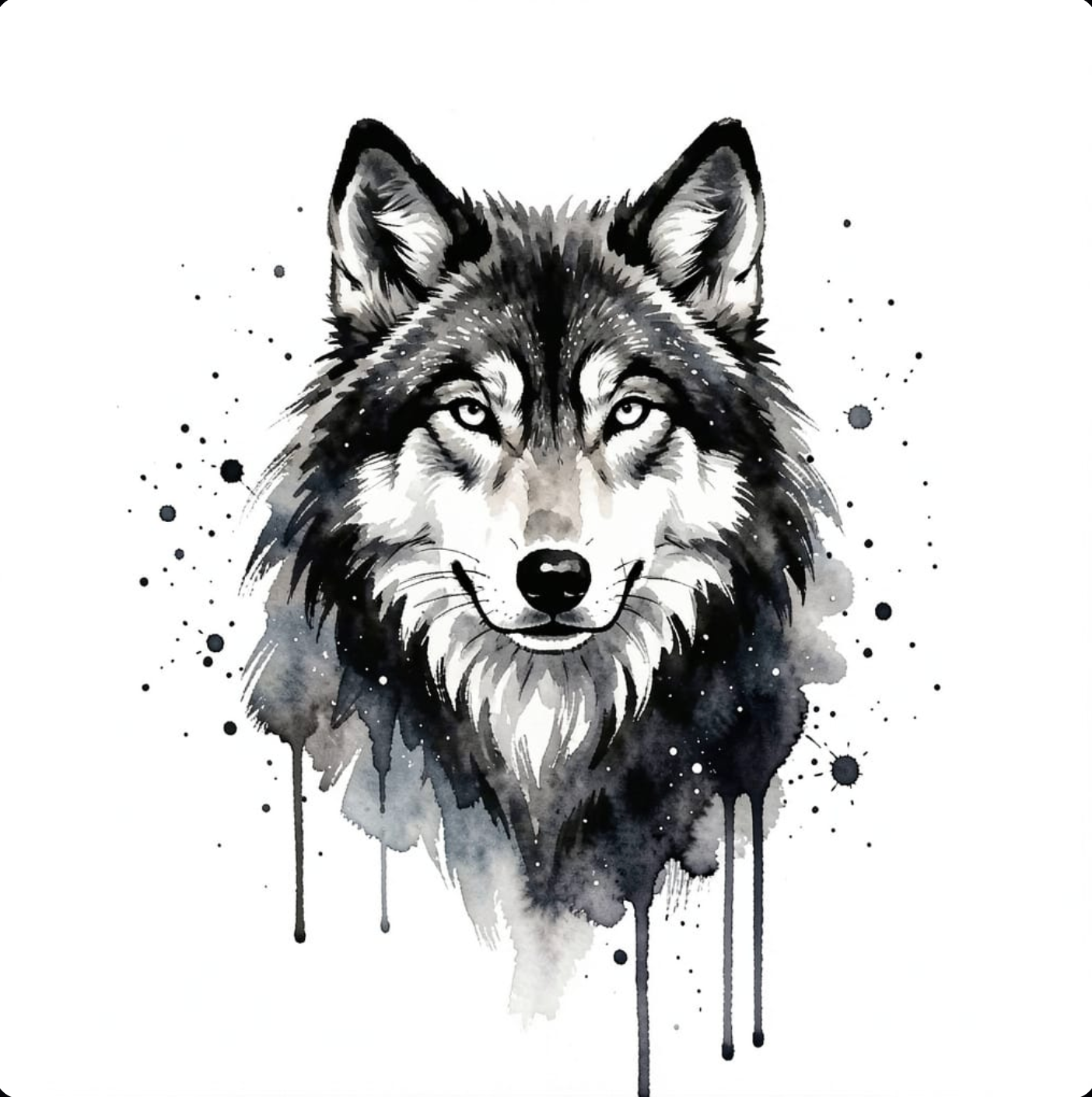 Ink Watercolor Wildlife Art Prints