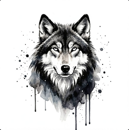 Ink Watercolor Wildlife Art Prints