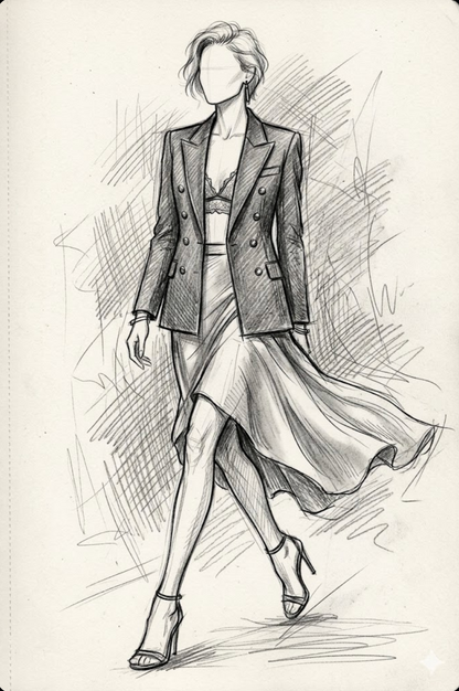Couture Fashion Pencil Sketches