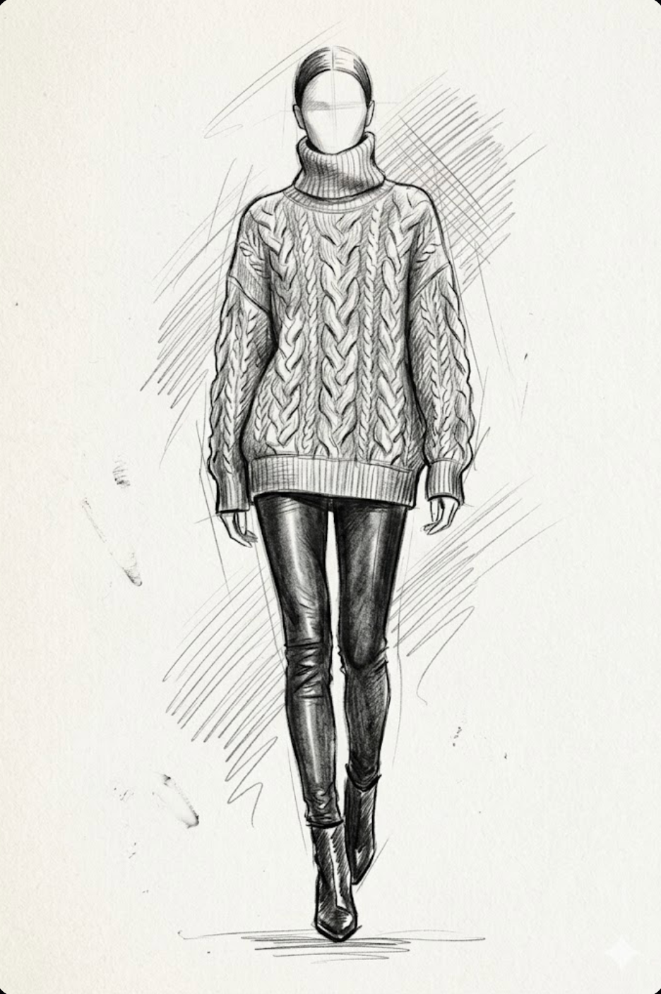 Couture Fashion Pencil Sketches