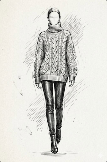 Couture Fashion Pencil Sketches