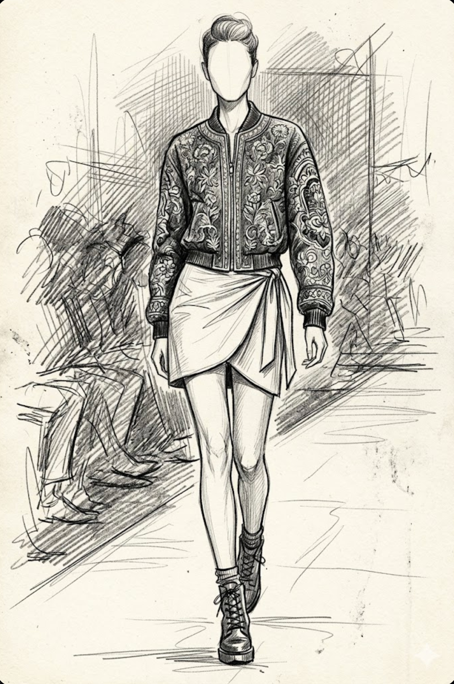 Couture Fashion Pencil Sketches