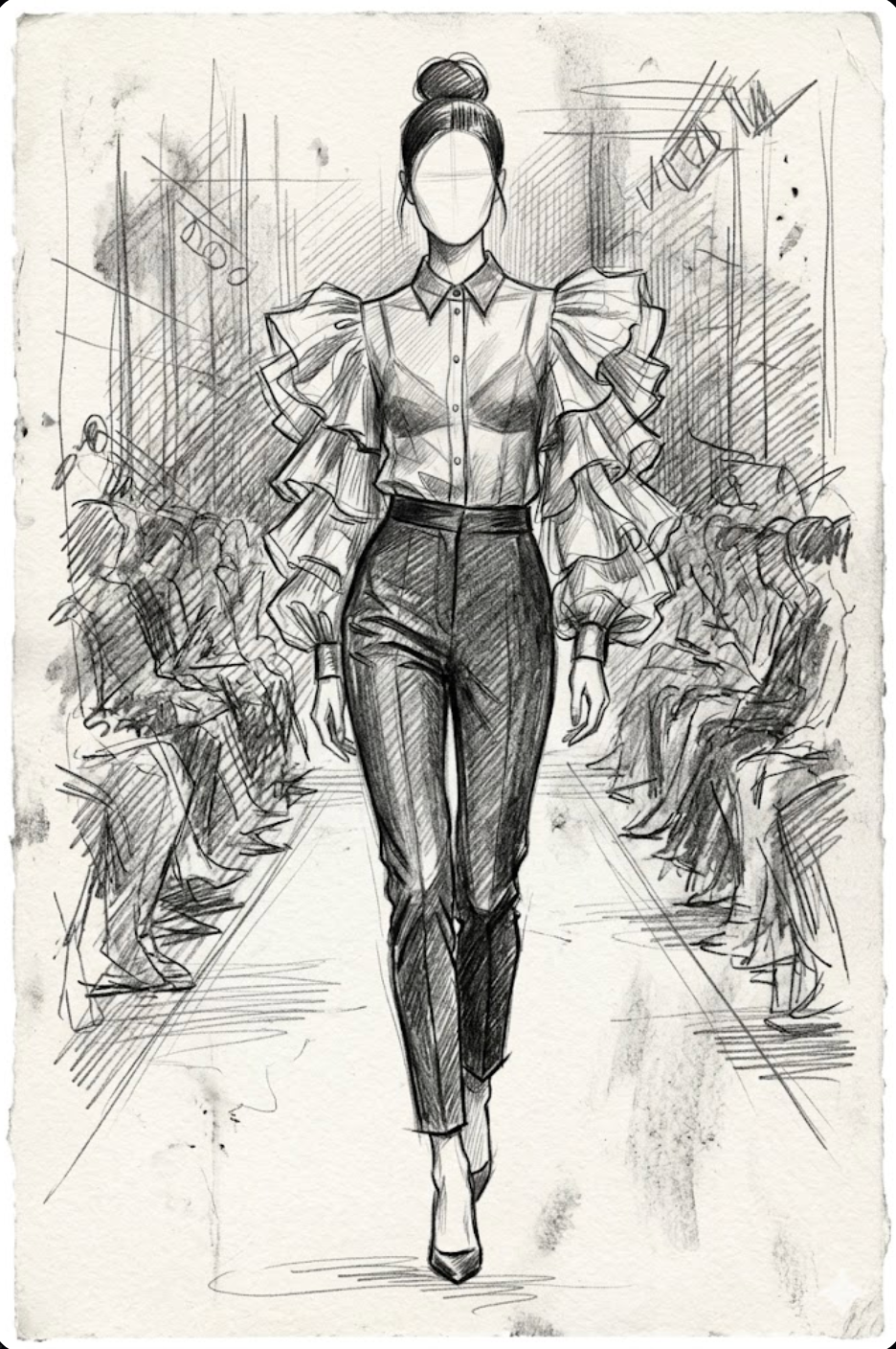 Couture Fashion Pencil Sketches