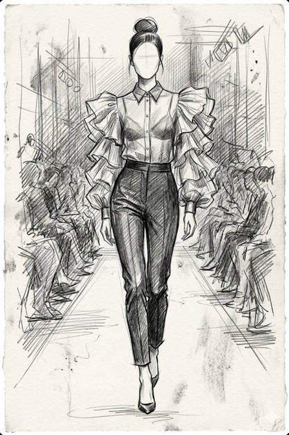 Couture Fashion Pencil Sketches