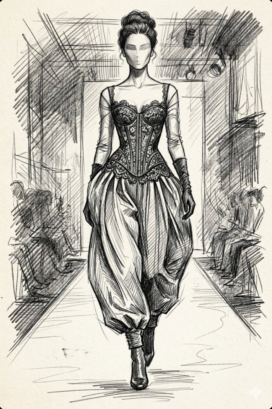 Couture Fashion Pencil Sketches