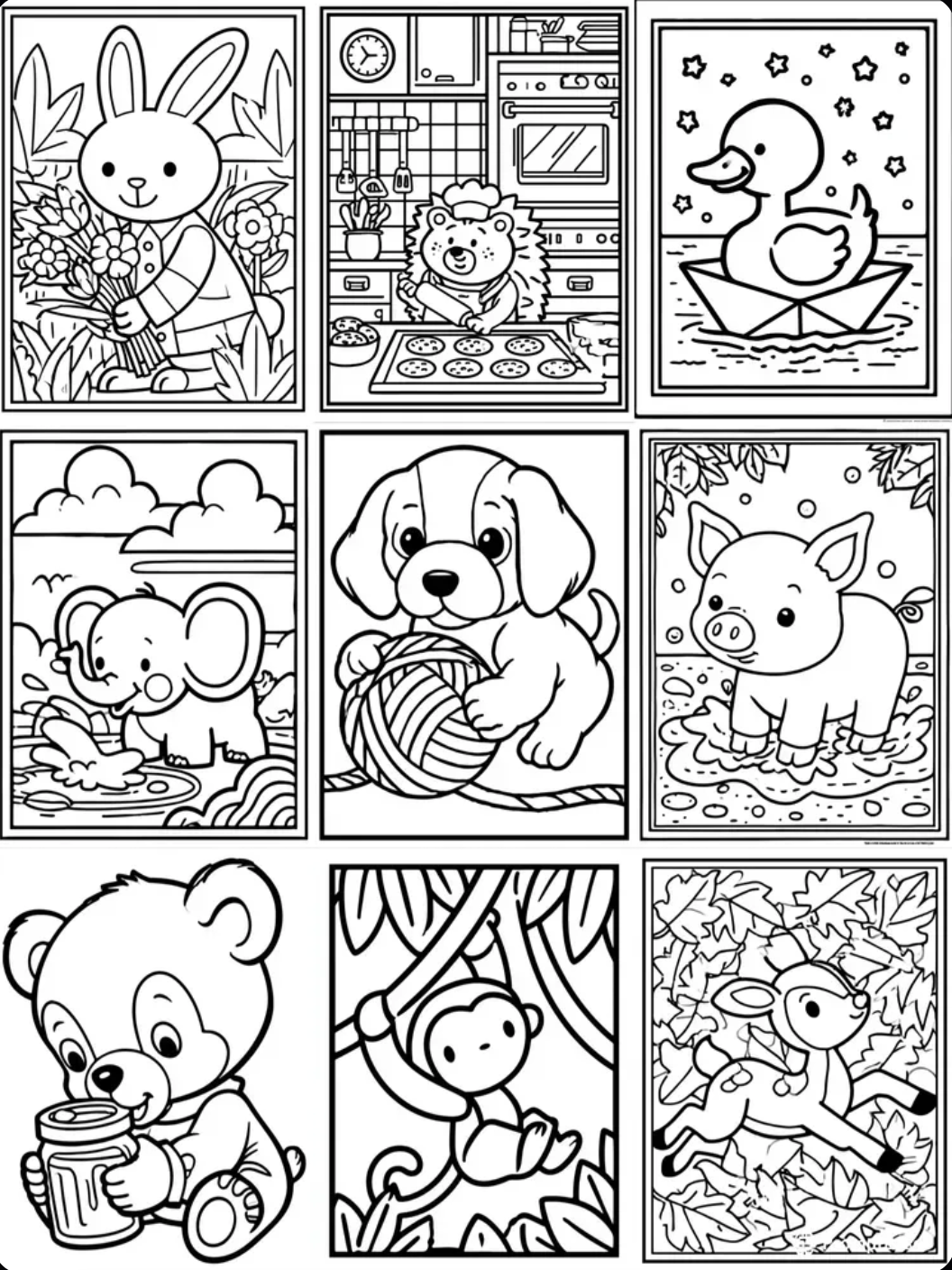 Childrens Animal Coloring Pages